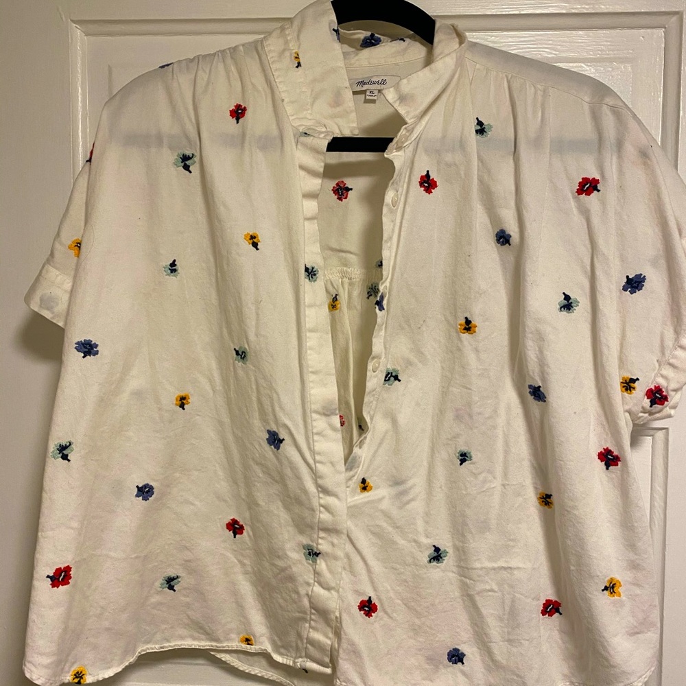 Madewelll Floral Short Sleeve button up